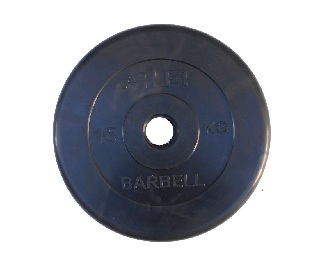 Диск обрезиненный BARBELL 15 кг, 26 мм