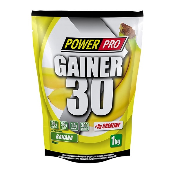 картинка PowerPro Gainer 30 1000 гр от магазина Спорт ВСК