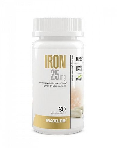Maxler Iron 25 mg Bisglycinate Chelate 90 caps