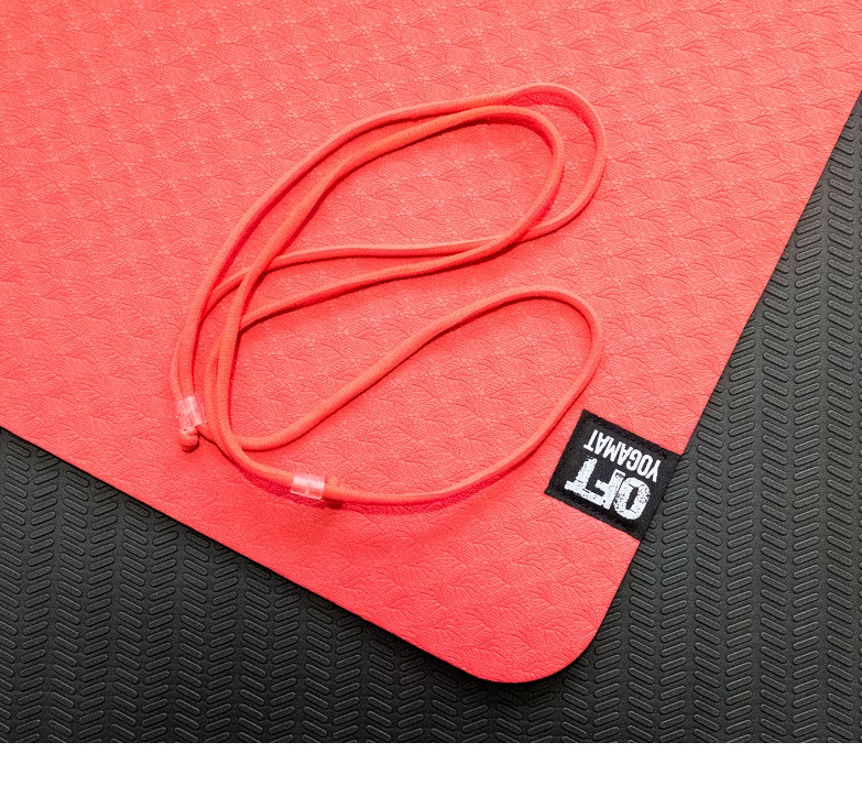 картинка Мат для йоги 6 мм двухслойный красный-черный от магазина Спорт ВСК