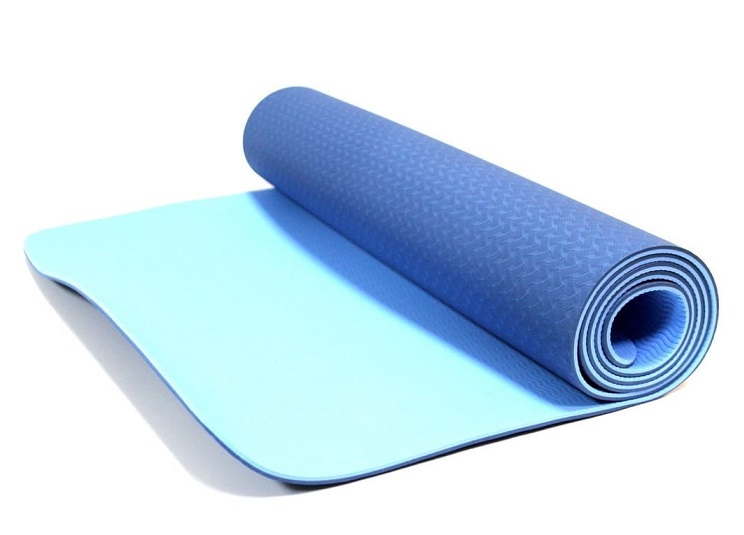 Коврик для йоги и фитнеса Prime-Fit 173х61х0,4 см ТПЕ зелено-голубой