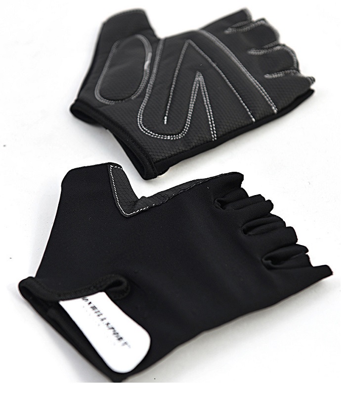 картинка Перчатки для фитнеса кожаные черные Q12 от магазина Спорт ВСК