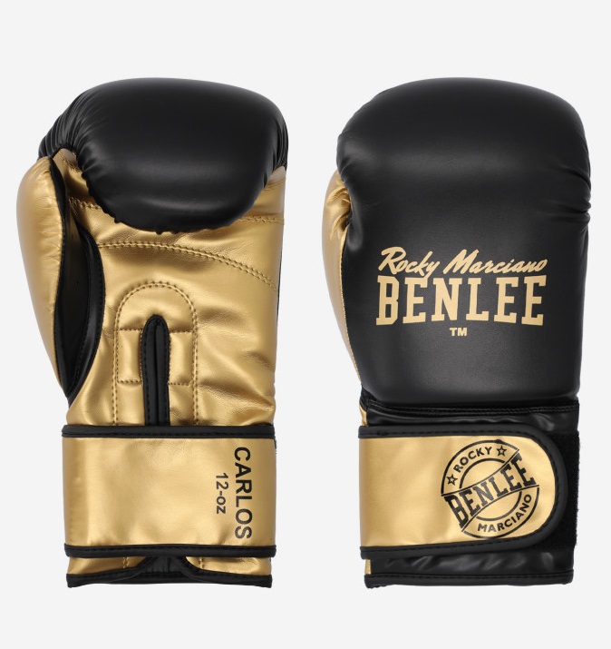 Перчатки боксерские BenLee Carlos 12 oz черн/золот