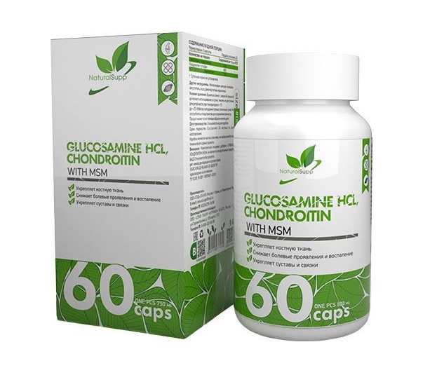 NaturalSupp Glucosamine Chondroitin MSM 60 капс