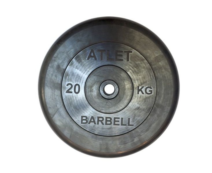 Диск обрезиненный BARBELL 20 кг, 26 мм