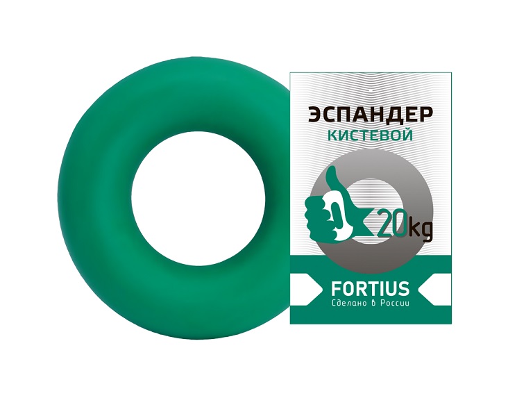 Эспандер-кольцо FORTIUS 20 кг зеленый