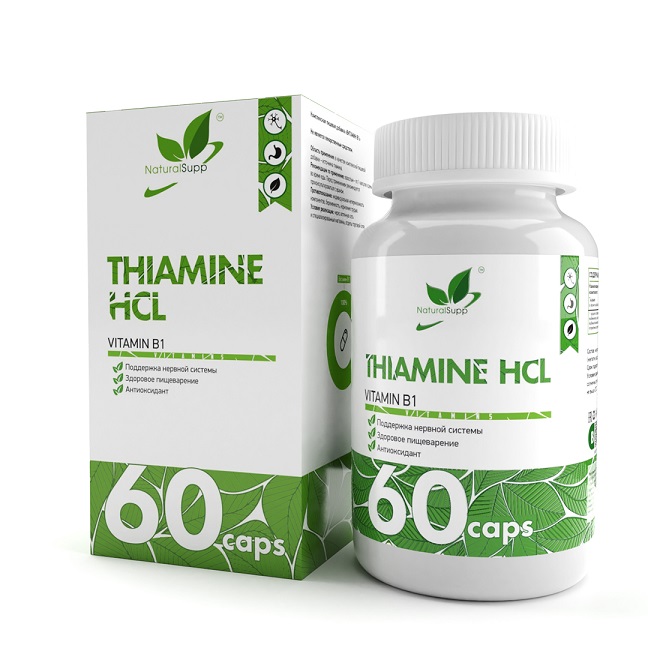 картинка Vitamin B1 Thiamine hydrochloride 60 капс от магазина Спорт ВСК
