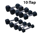 Гантельный ряд от 1 кг до 10 кг