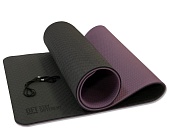 Коврик для йоги 10 мм TPE черно-фиолетовый