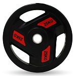 Диск обрезиненный c хватом PRO 25 кг, 51 мм