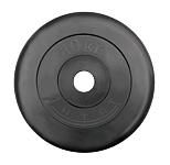 Диск обрезиненный 10 кг Антат, 51 мм, чёрный