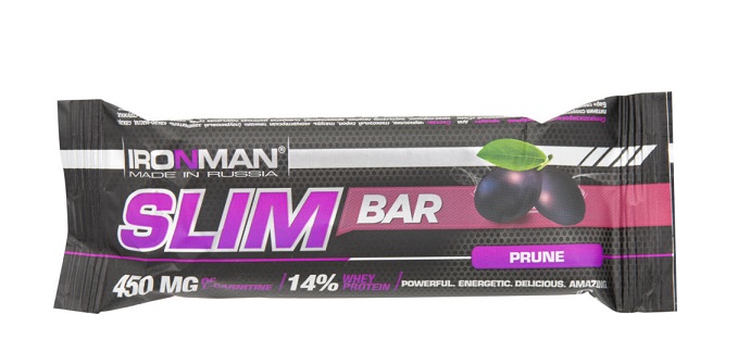 Батончик Ironman "Slim Bar" 50 гр, чернослив