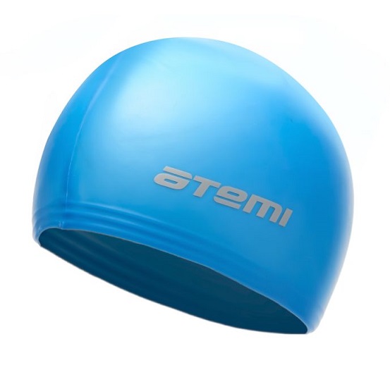 Шапочка для плавания Atemi голубая TC402
