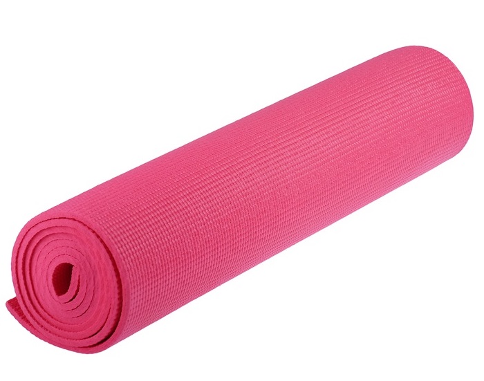 Коврик для йоги ПВХ 173х61х0,6 см розовый